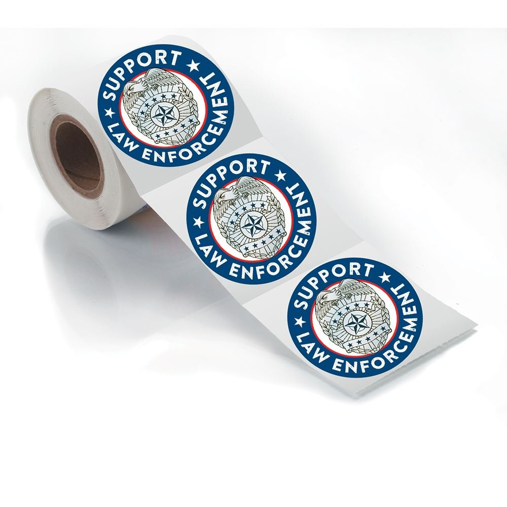 Support Law Enforcement Stickers-On-A-Roll - Roll of 200 | Positive ...