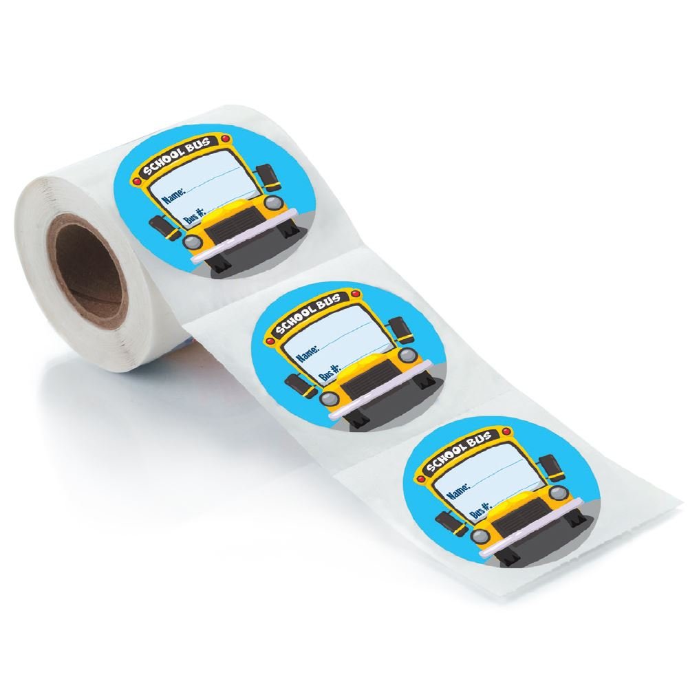 School Bus Id Stickers Roll Of 100 Positive Promotions