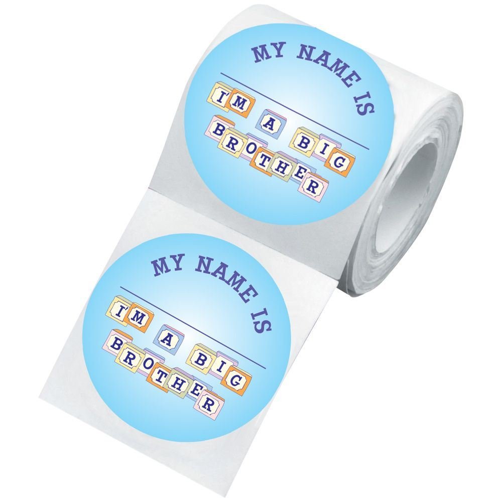 Big Brother Visiting Newborn Family Sticker Roll