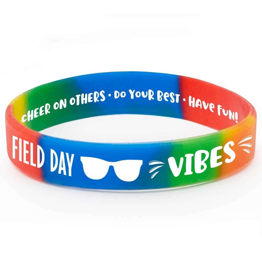 Field Day Vibes 2Sided Silicone Bracelet Pack of 10 Positive