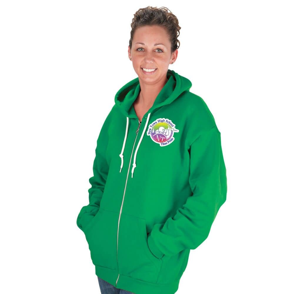 Ringspun Full-Zip Hooded Women's Sweatshirt By Anvil&reg; - Personalization Available