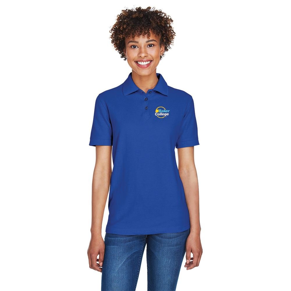 Women's Whisper Cotton/Poly Blend Pique Polo Shirt By UltraClub&reg; - Personalization Available