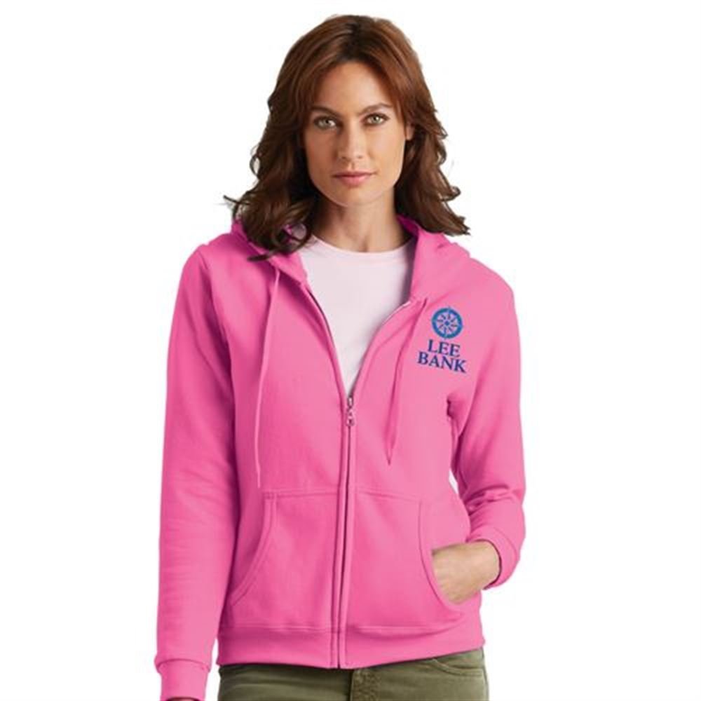Gildan&reg; Heavy Blend&trade; 8-oz. Women's 50/50 Full-Zip Hooded Sweatshirt - Silkscreen Personalization Available