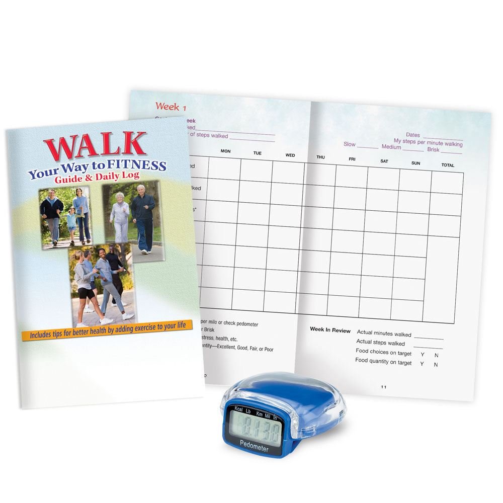 Multi-Function Pedometer With Walk Your Way To Fitness Walker's Guide