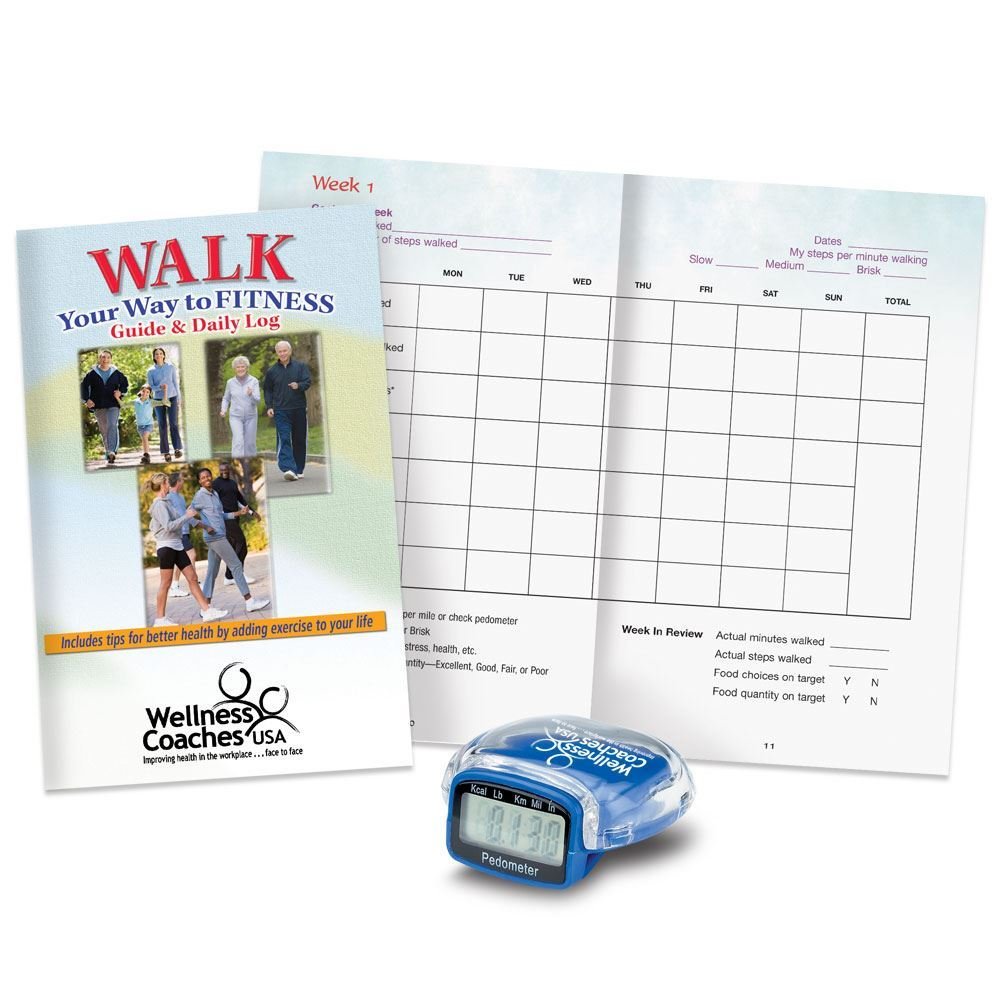 Multi-Function Pedometer With Walk Your Way To Fitness Walker's Guide - Personalization Available