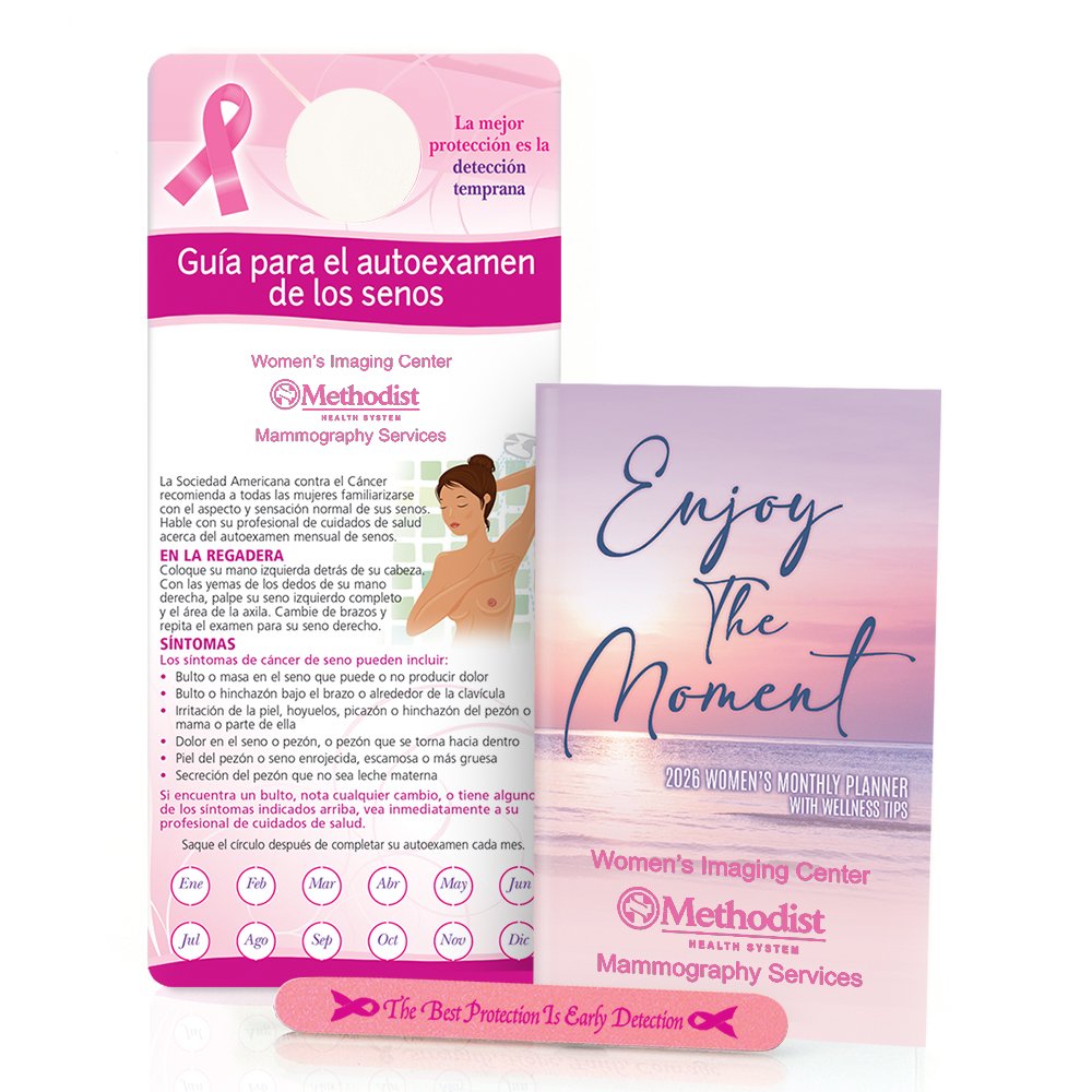 3-Piece Budget Breast Cancer Awareness Value Pack (English/Spanish) - One-Color Personalization Available