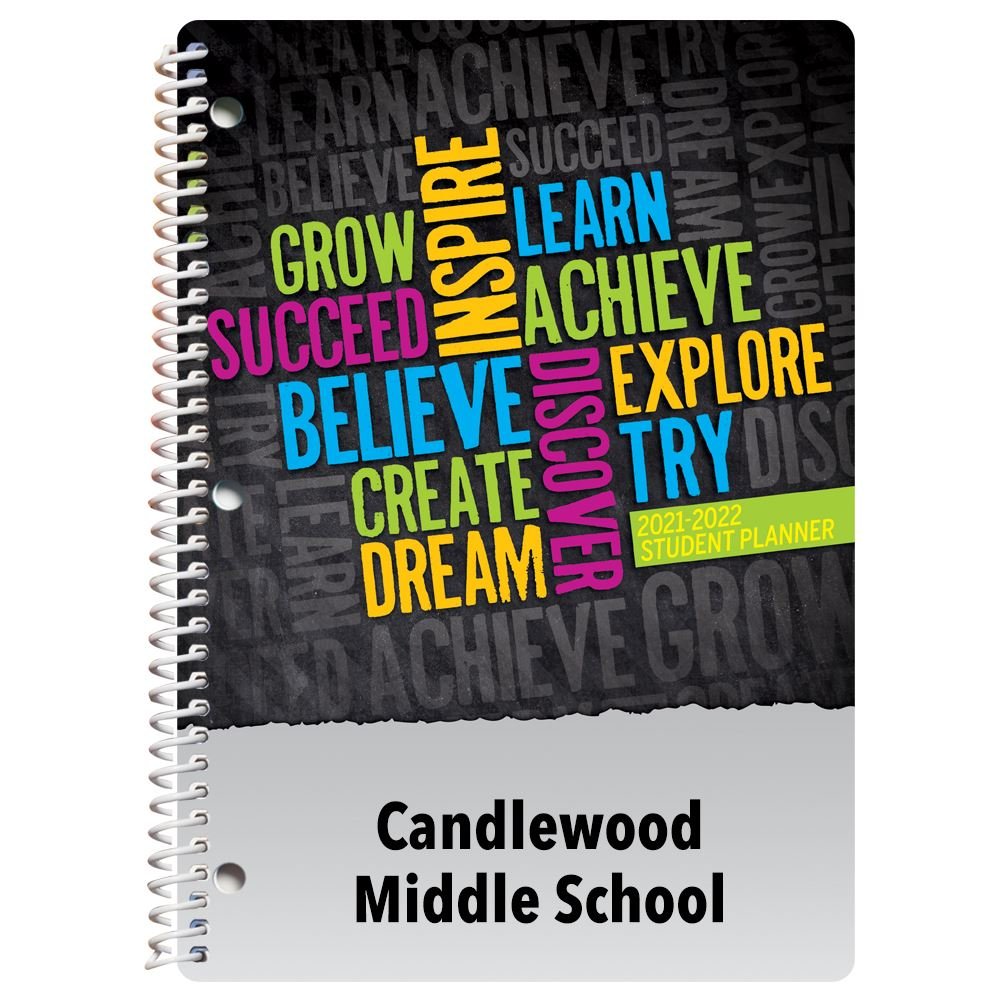 Word Cloud Middle School Student Planner - Personalization Availalbe