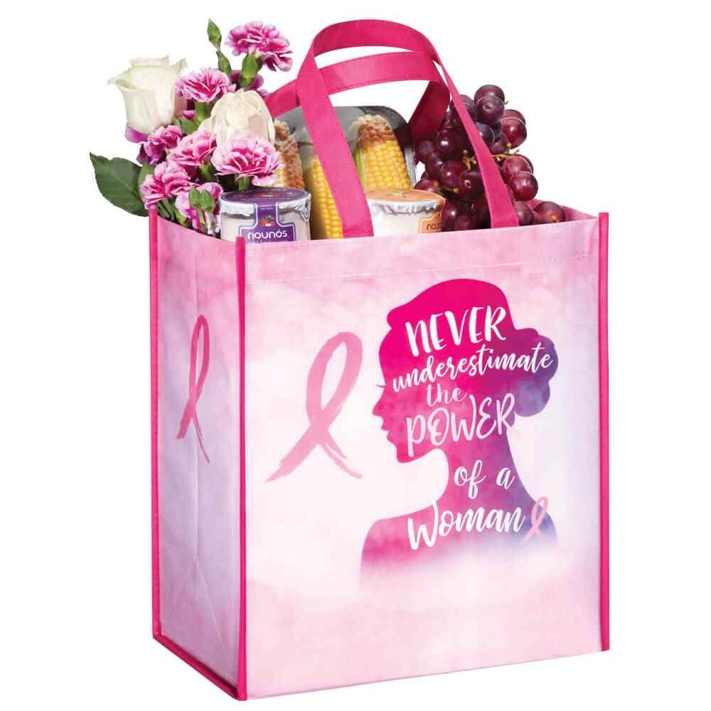 Never Underestimate The Power Of A Woman Non-Insulated Laminated Eco-Shopper Tote