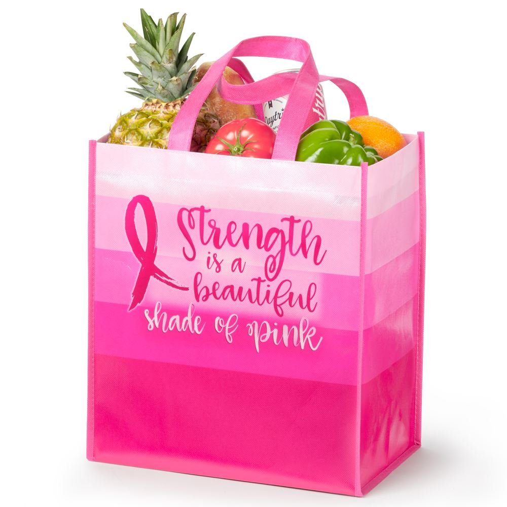 Strength Is A Beautiful Shade Of Pink Laminated Eco-Shopper Tote