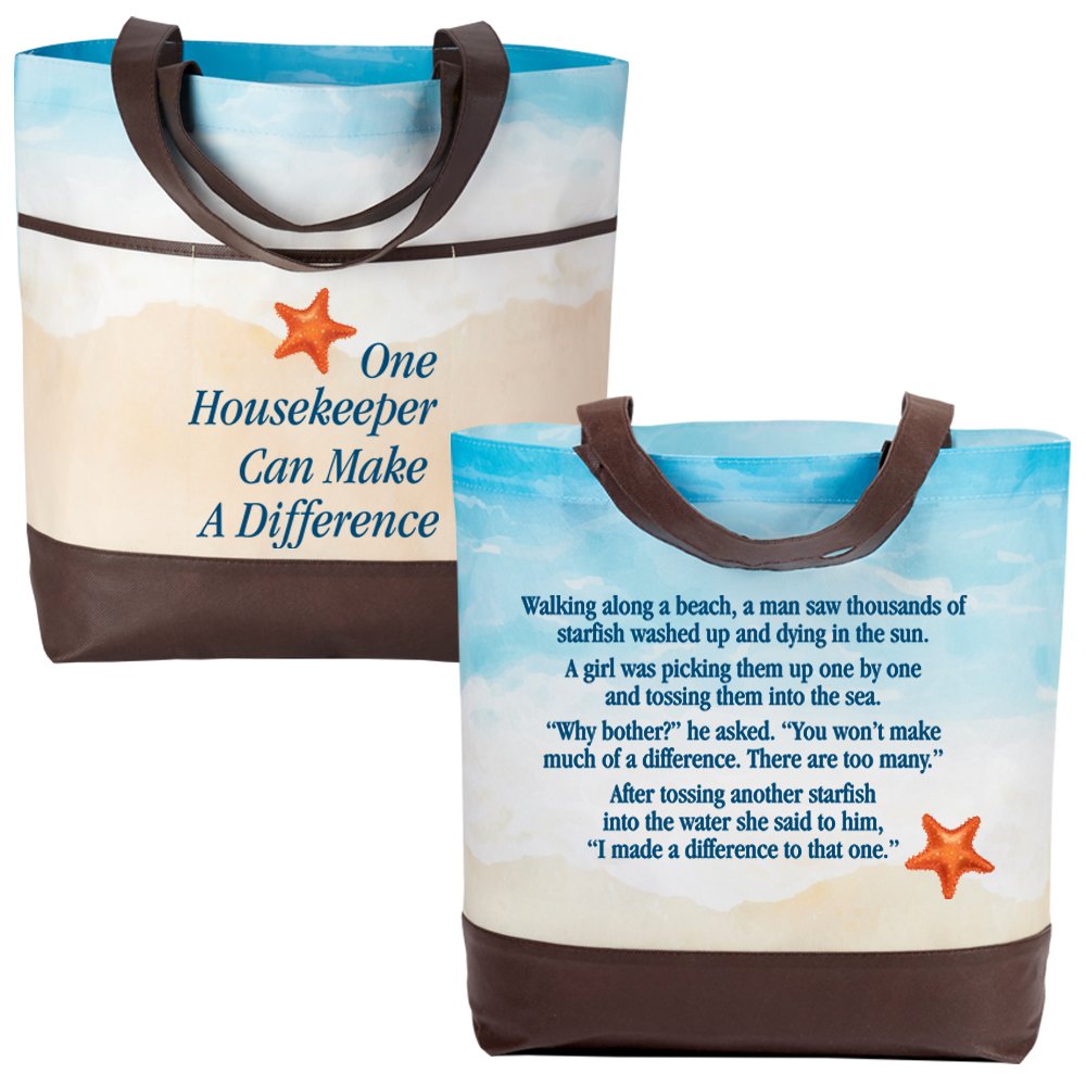 One Housekeeper Can Make a Difference Malibu Non-Woven Tote Bag