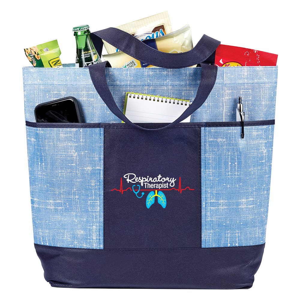 Respiratory Therapist Heartbeat Malibu Non-Woven Tote Bag