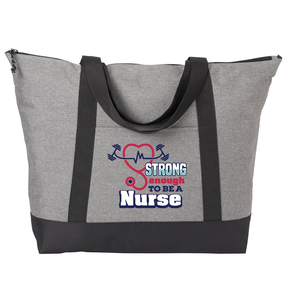 Strong Enough to Be a Nurse Bayview Heathered Boat Bag