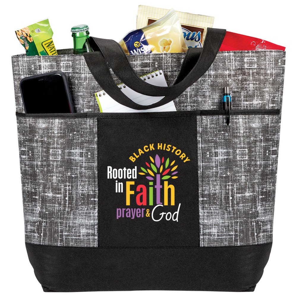 Black History: Rooted in Faith, Prayer, & God Malibu Non-Woven Tote Bag