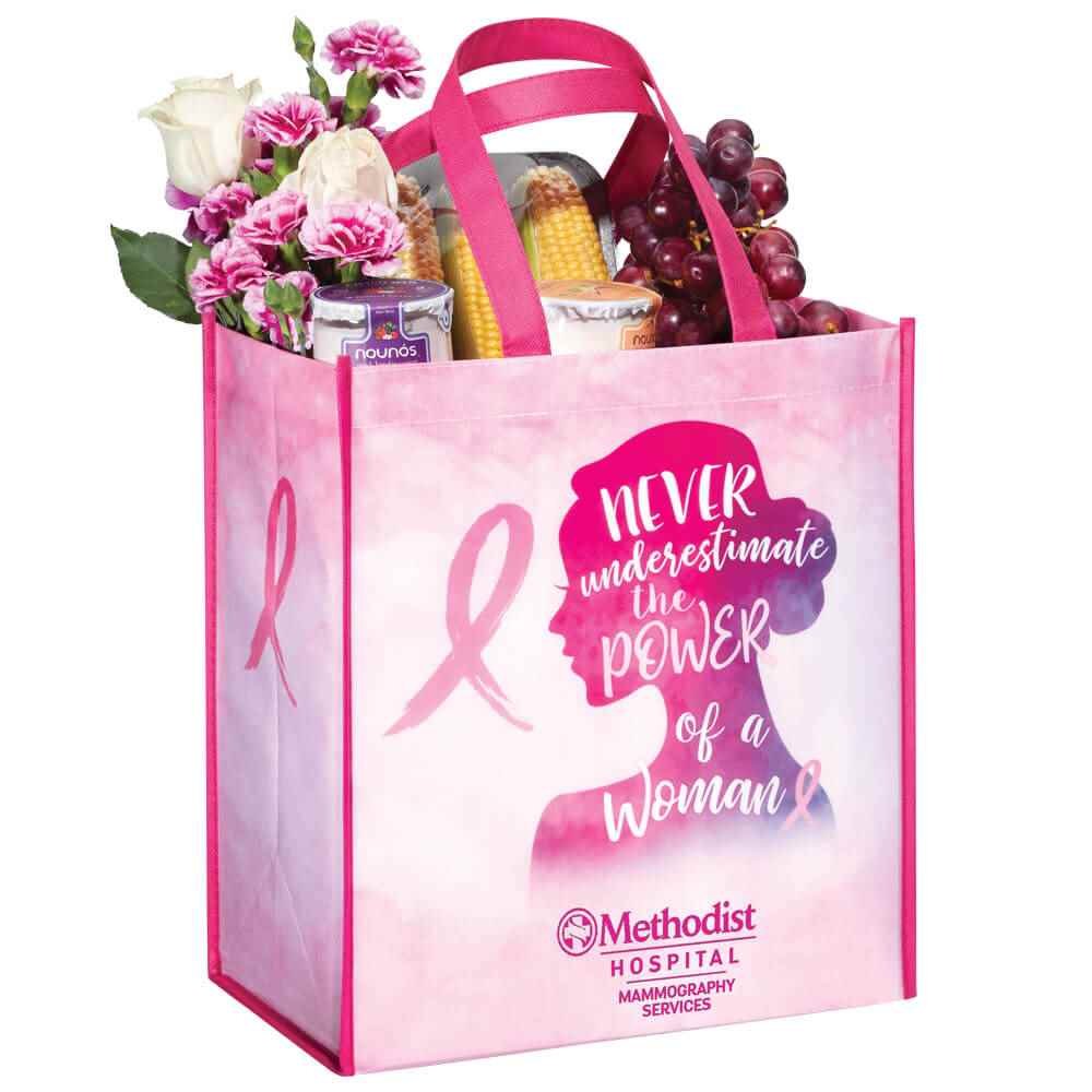 Never Underestimate The Power Of A Woman Non-Insulated Laminated Eco-Shopper Tote Bag Plus Personalization