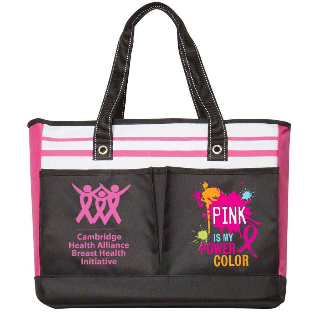 Pink Is My Power Color Traveler Two-Pocket Tote Bag Plus Personalization