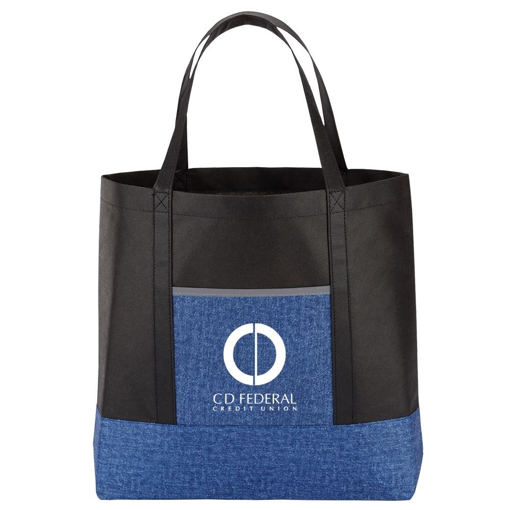 Blue Denim Non-Woven Tote Bag - Personalization Available