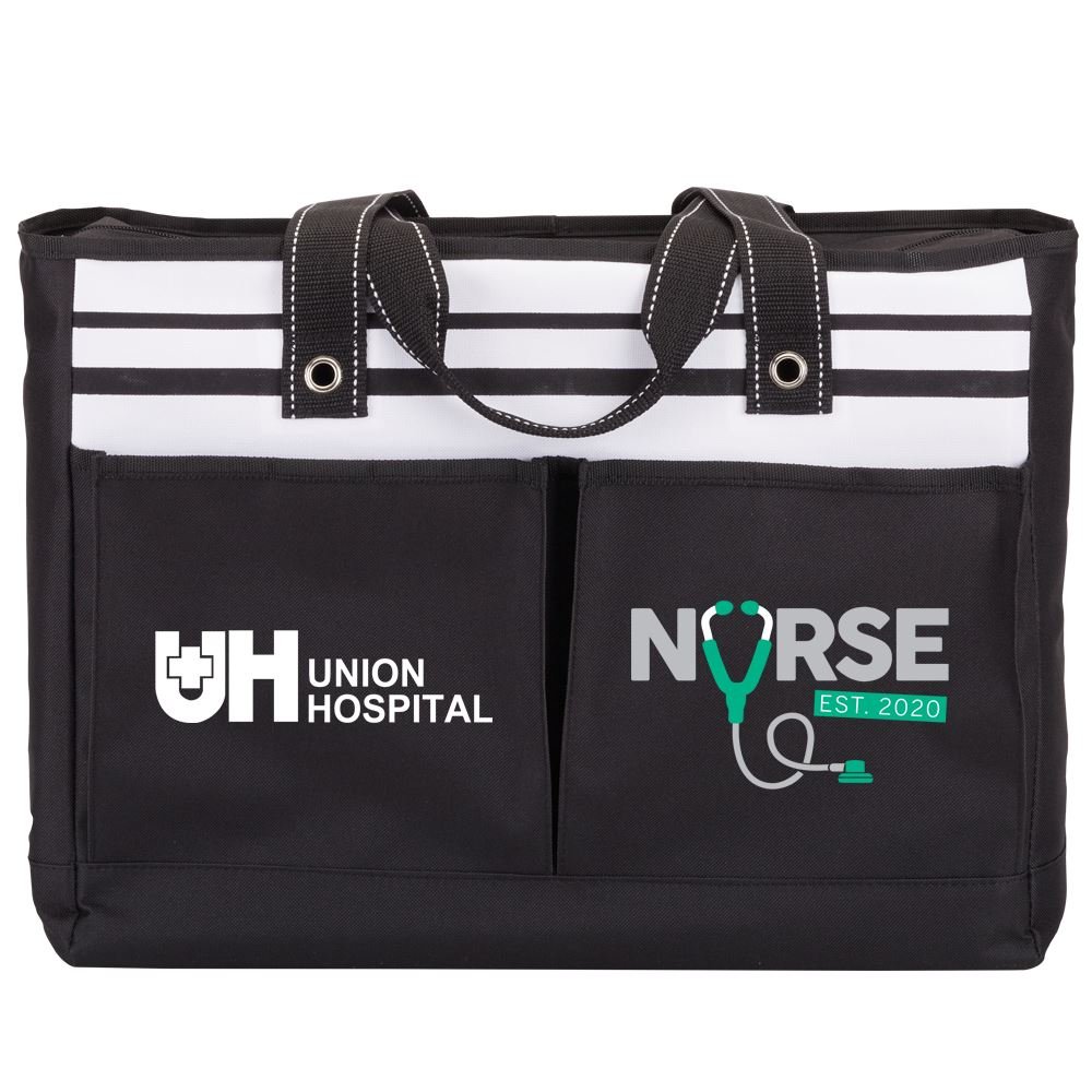 Nurse Traveler Two-Pocket Tote Bag - Personalization Available