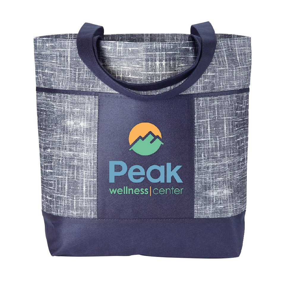 Navy Malibu NonWoven Tote Bag Personalization Available Positive