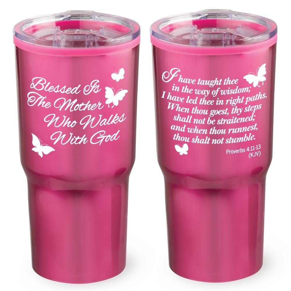 Blessed Is The Mother Who Walks With God Timber Insulated Stainless Steel Travel Tumbler 20-Oz.