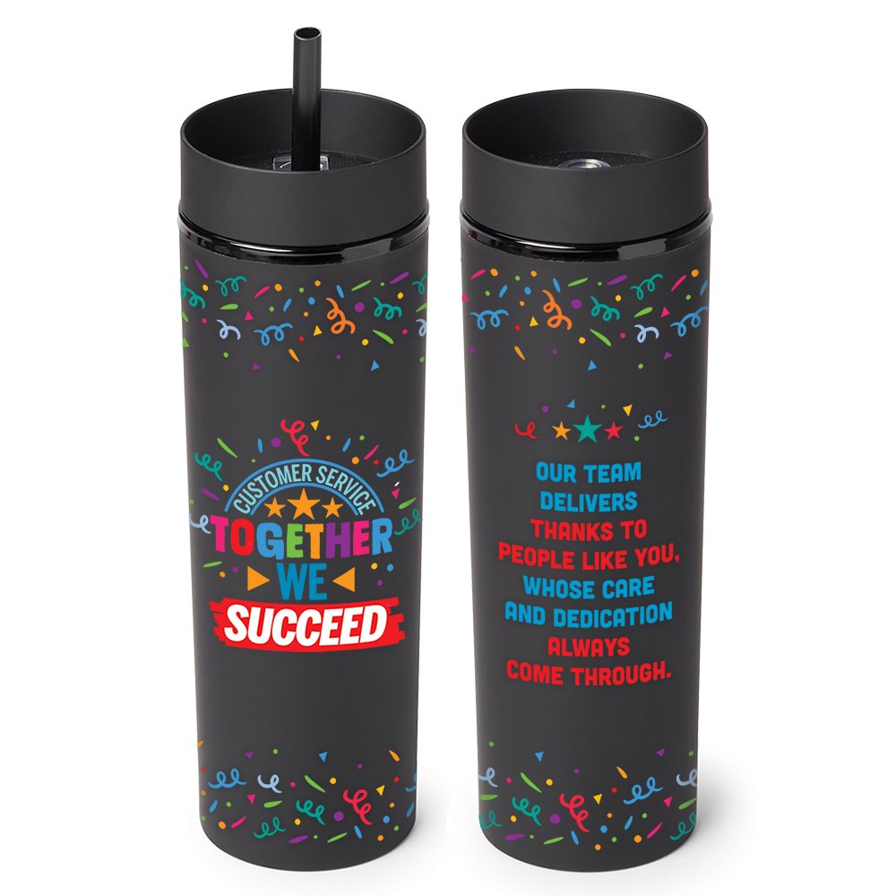 Customer Service: Together We Succeed Canyon 2-in-1 Tumbler & Sipper 16 oz.
