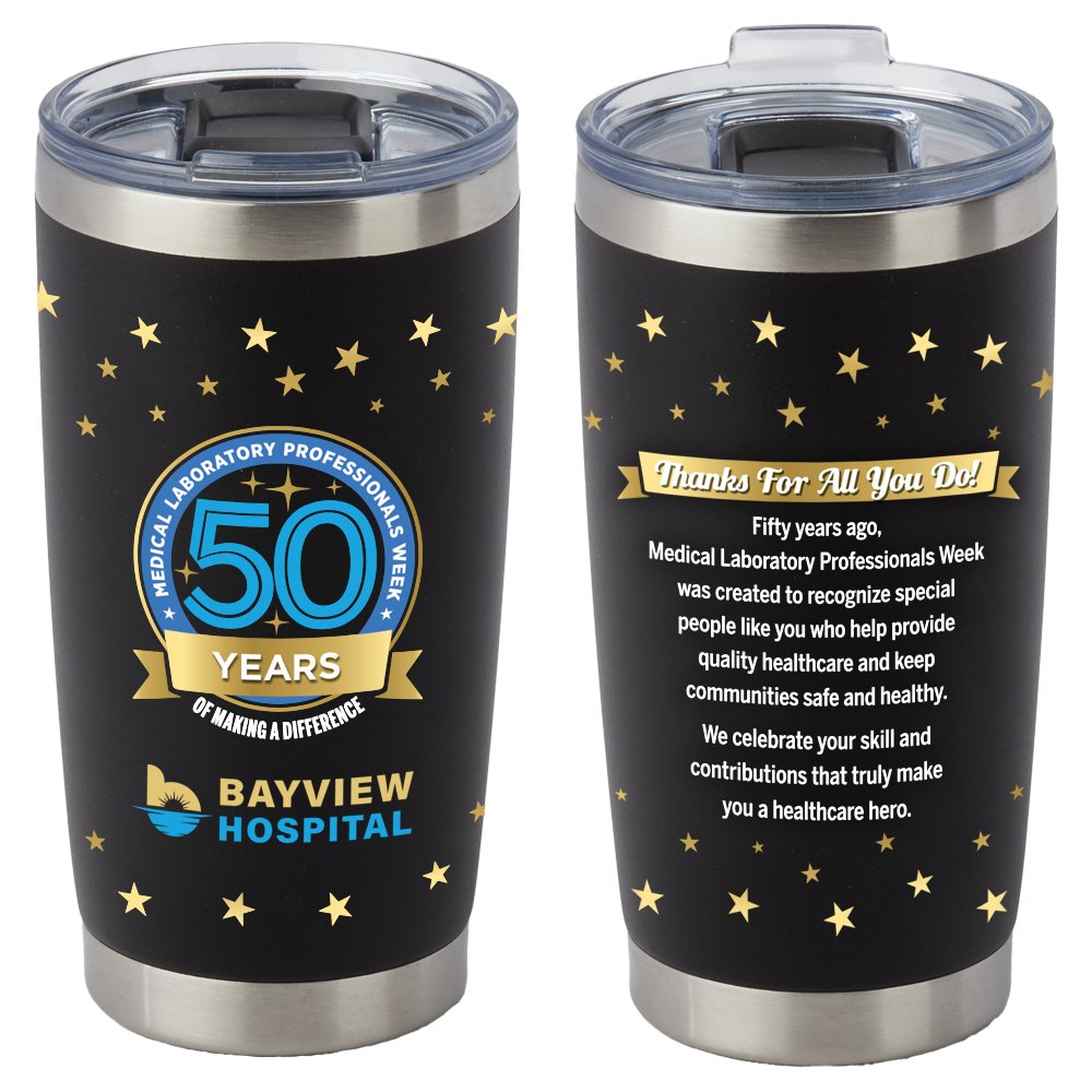 Medical Laboratory Professionals Week 50th Anniversary Templock Stainless-Steel Vacuum-Insulated Tumbler 20 oz. - Personalization Available