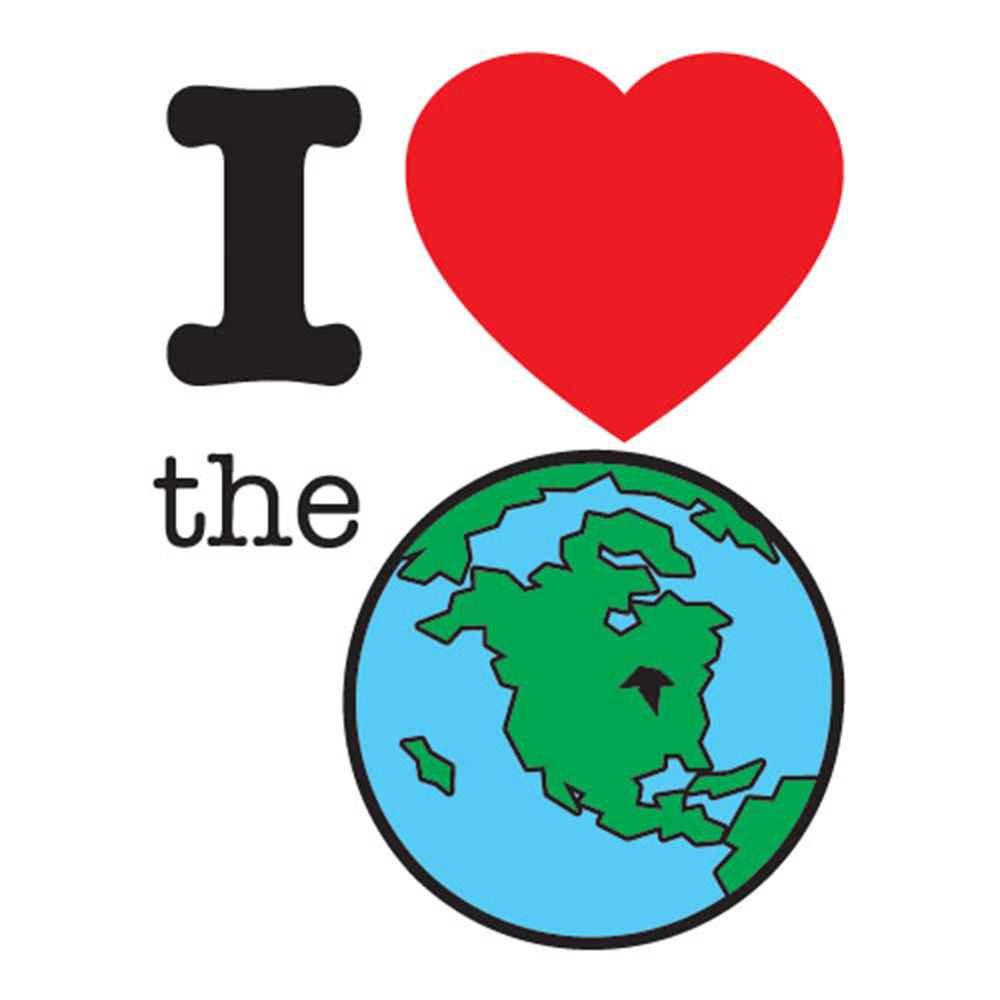 I (Heart) The Earth Temporary Tattoo - Pack of 100