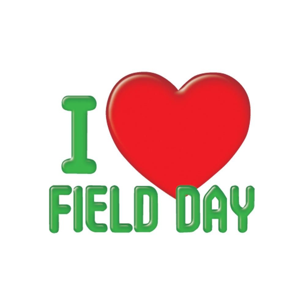I (Heart) Field Day Temporary Tattoos - Pack of 100