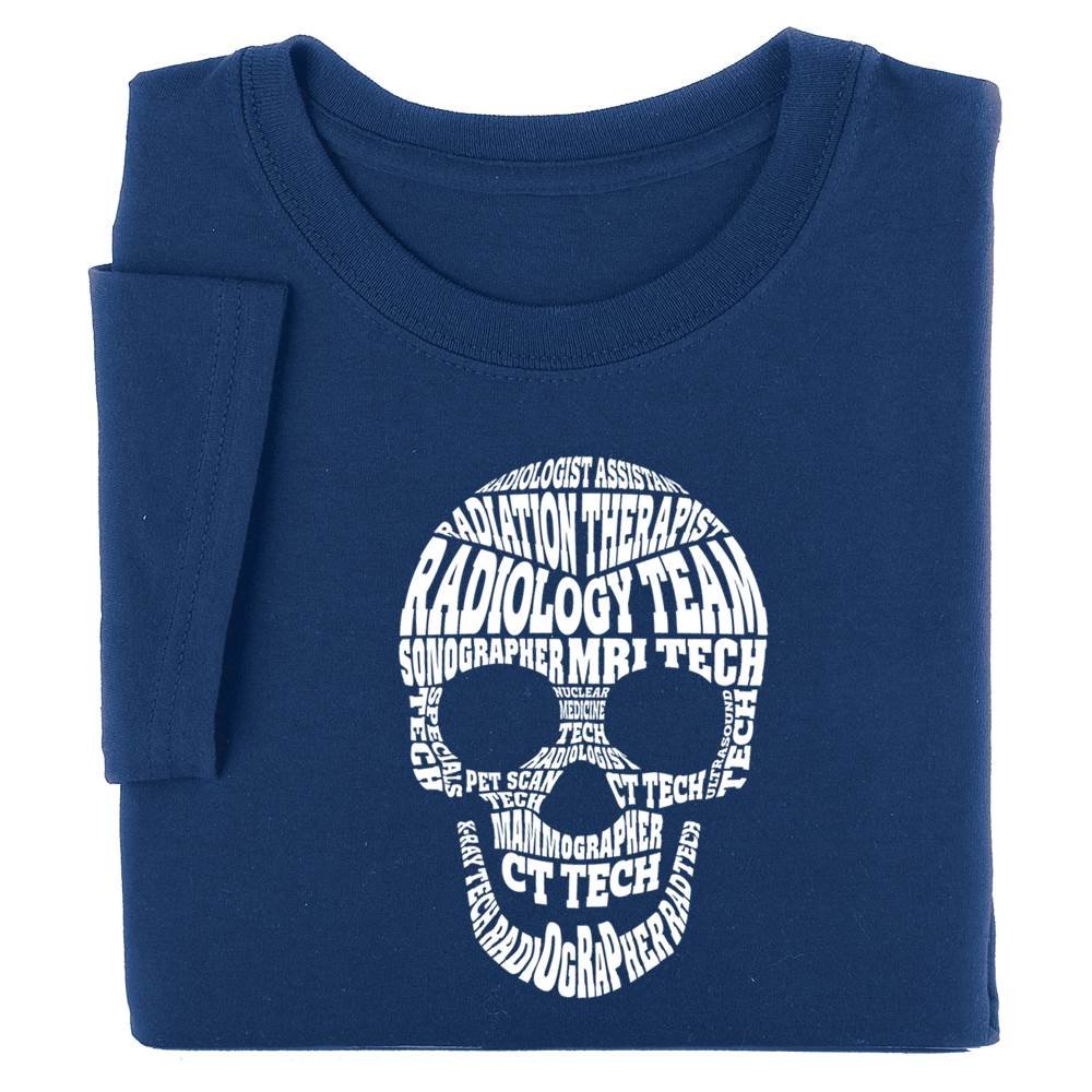 Radiology Team "Skull" Word Cloud T-Shirt | Positive Promotions