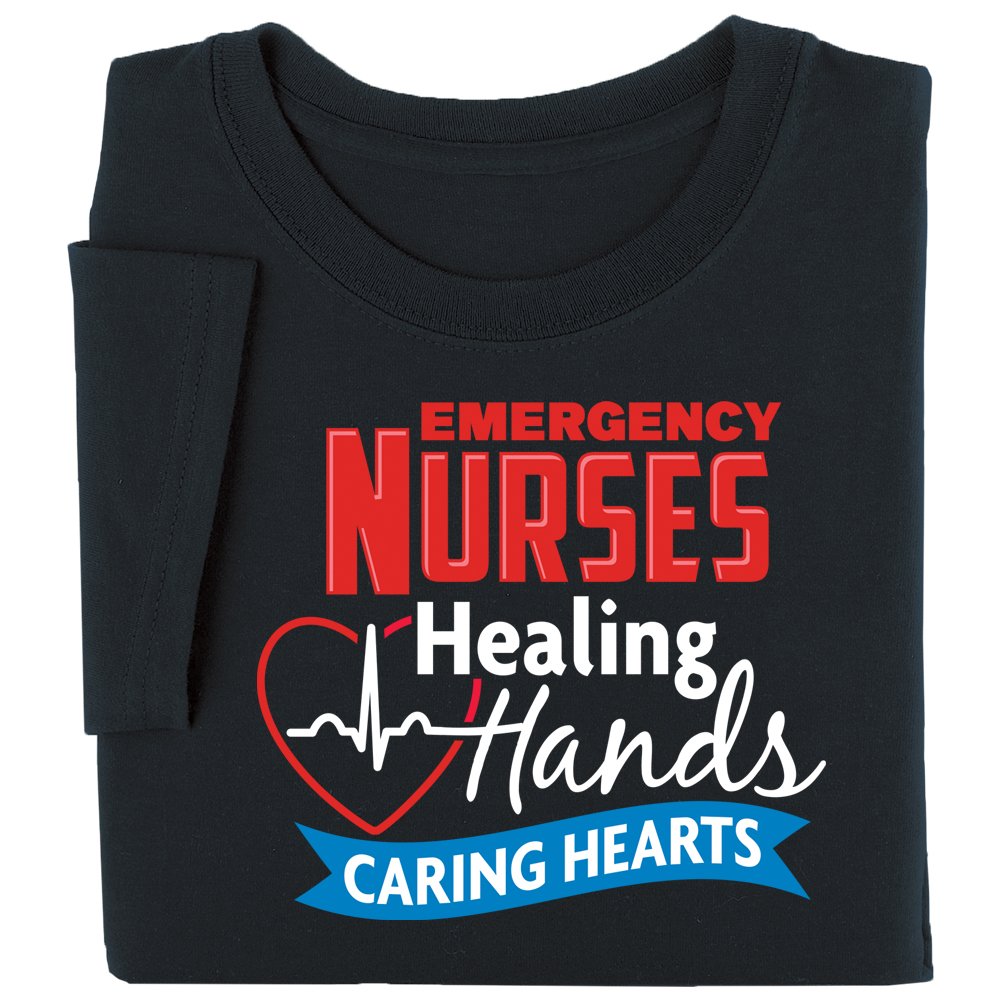 Emergency Nurses: Healing Hands, Caring Hearts Unisex Short-Sleeved T-Shirt