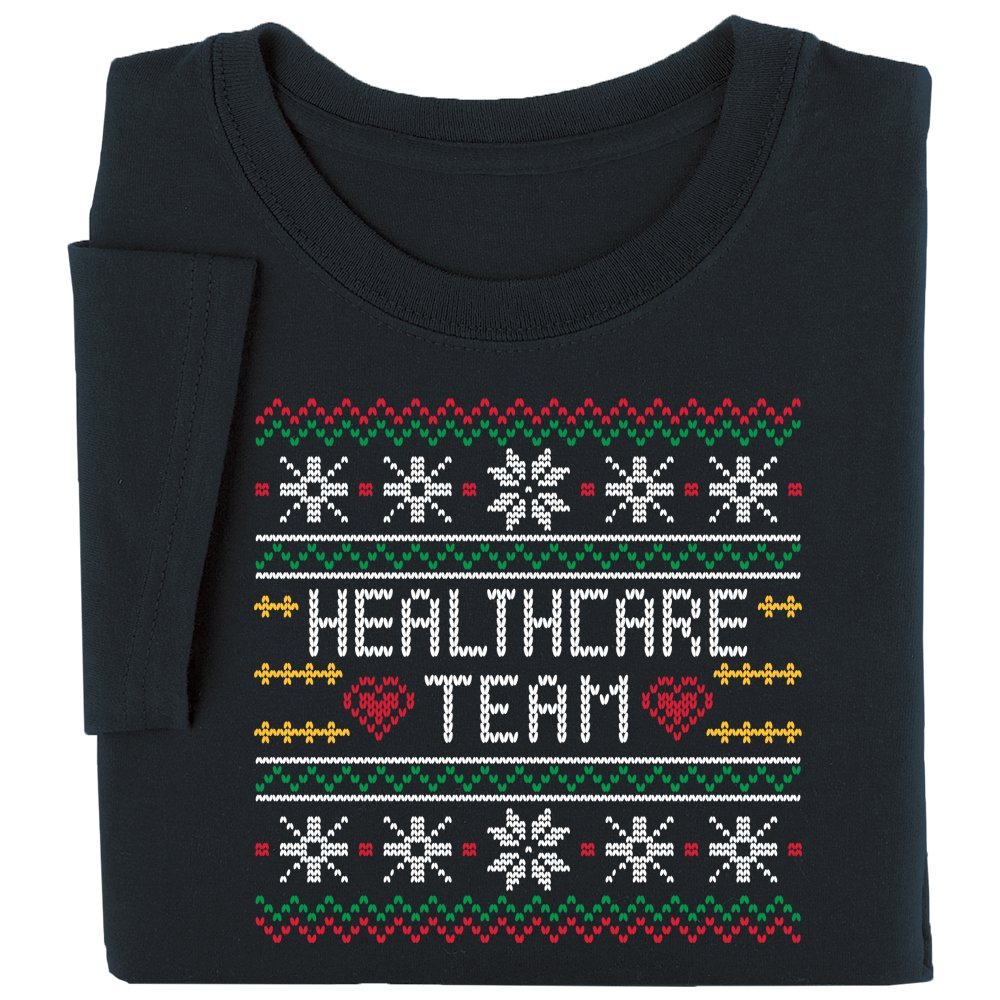 Healthcare Team Ugly Sweater Unisex Short-Sleeved T-Shirt