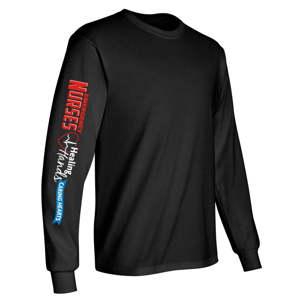 Emergency Nurses: Healing Hands, Caring Hearts Unisex Long-Sleeved T-Shirt
