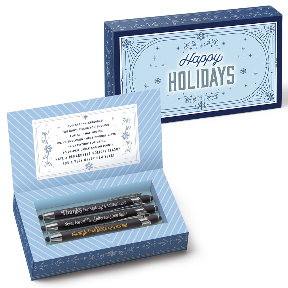 Appreciation Stylus Pens Gift Set in Holiday Gift Box
