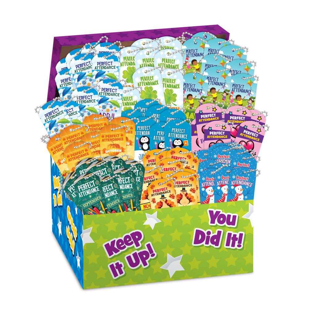 225-Piece Perfect Attendance Award Tag Box | Positive Promotions