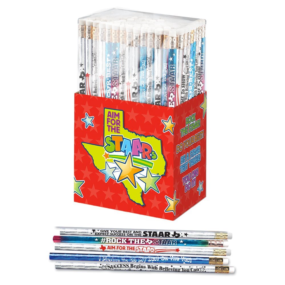 STAAR Test-Taking Sparkle Foil Pencil Collection - Box of 150