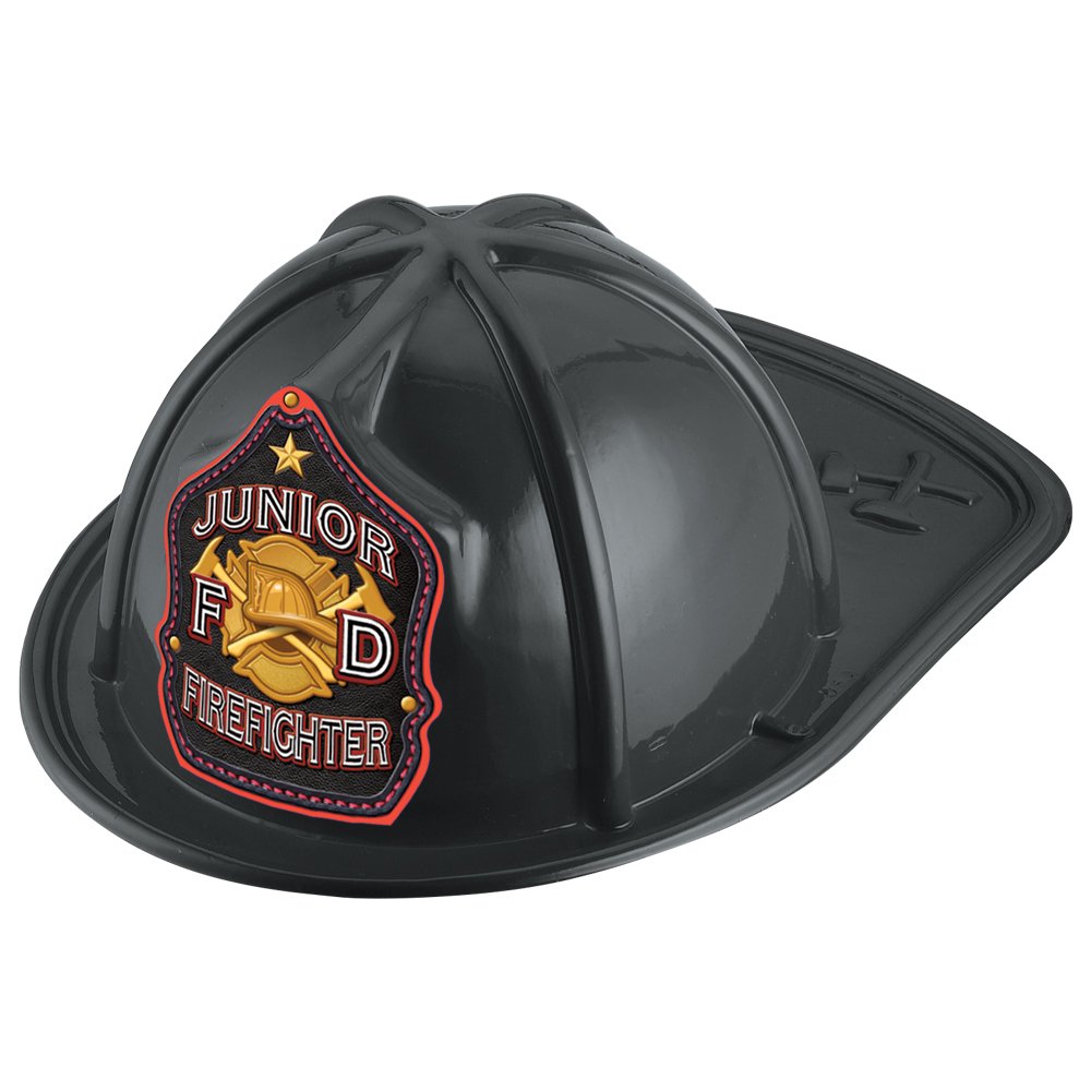 Black Junior FD Firefighter Hat