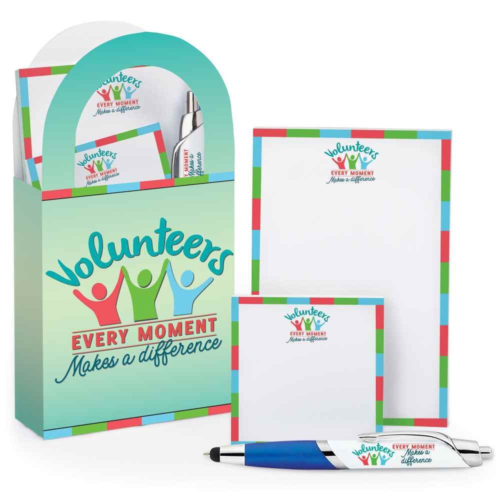 Volunteers: Every Moment Makes A Difference Mini Paper Tote & Stationery Gift Set
