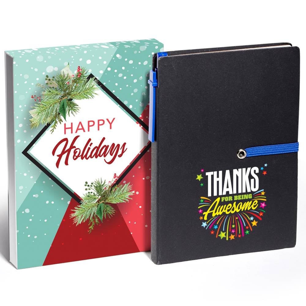 Thanks For Being Awesome Jotter with Sticky Notes & Pen Gift Set in Holiday Gift Box