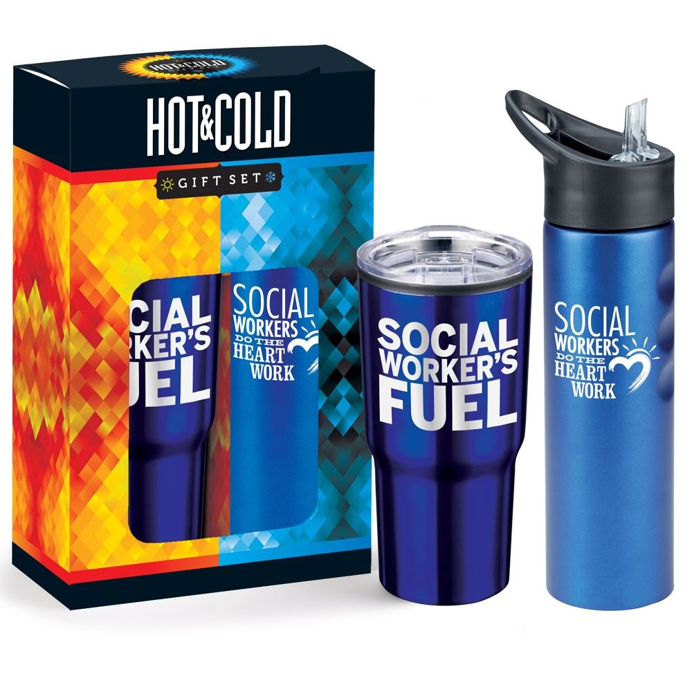 Social Workers Do The Heart   Work Hot & Cold Beverage Gift Set