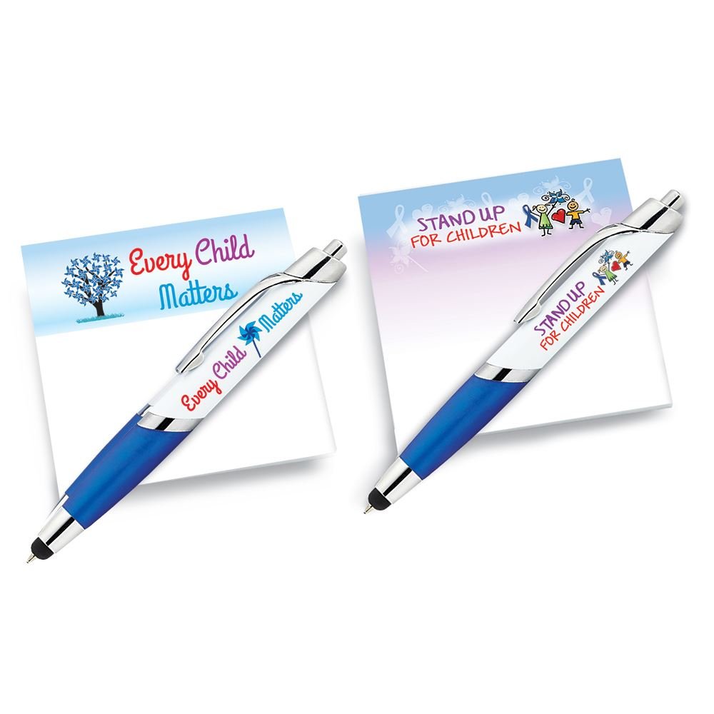 Sticky Pad and Stylus Pen 10-Piece Assortment Pack