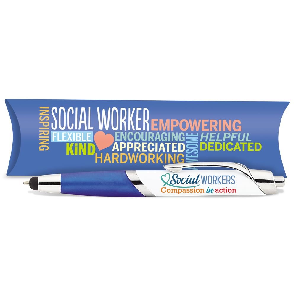 Social Workers: Compassion In Action Aventura Stylus Pen With Pillow Box