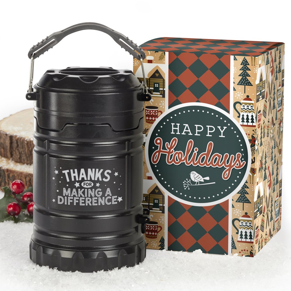 Thanks For Making A Difference Retractable 2-in-1 Lantern/Flashlight In Holiday Gift Box
