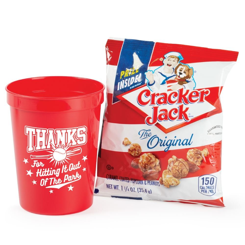 Thanks For Hitting It Out Of The Park Baseball Stadium Cup 16-Oz. & Cracker Jack® Gift Set