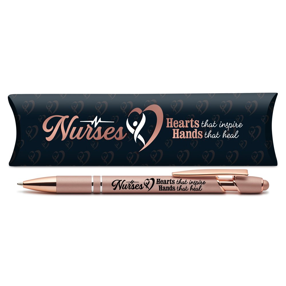 Nurses: Hearts That Inspire, Hands That Heal Rose-Gold Stylus Pen