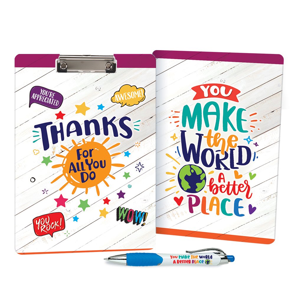 You Make The World A Better Place Clipboard & Full-Color Pen Value Set