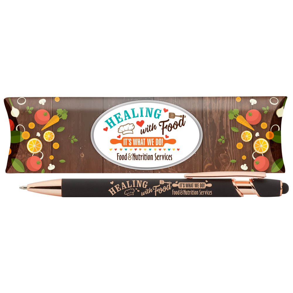 Healing With Food: It's What We Do! Food & Nutrition Services Black/Rose-Gold Stylus Pen