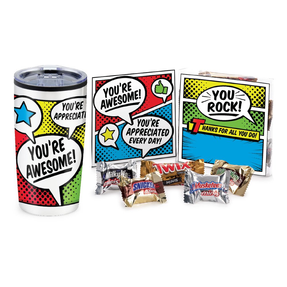 You're Awesome! / You're Appreciated Teton Tumbler 20-Oz. & Treats Kit
