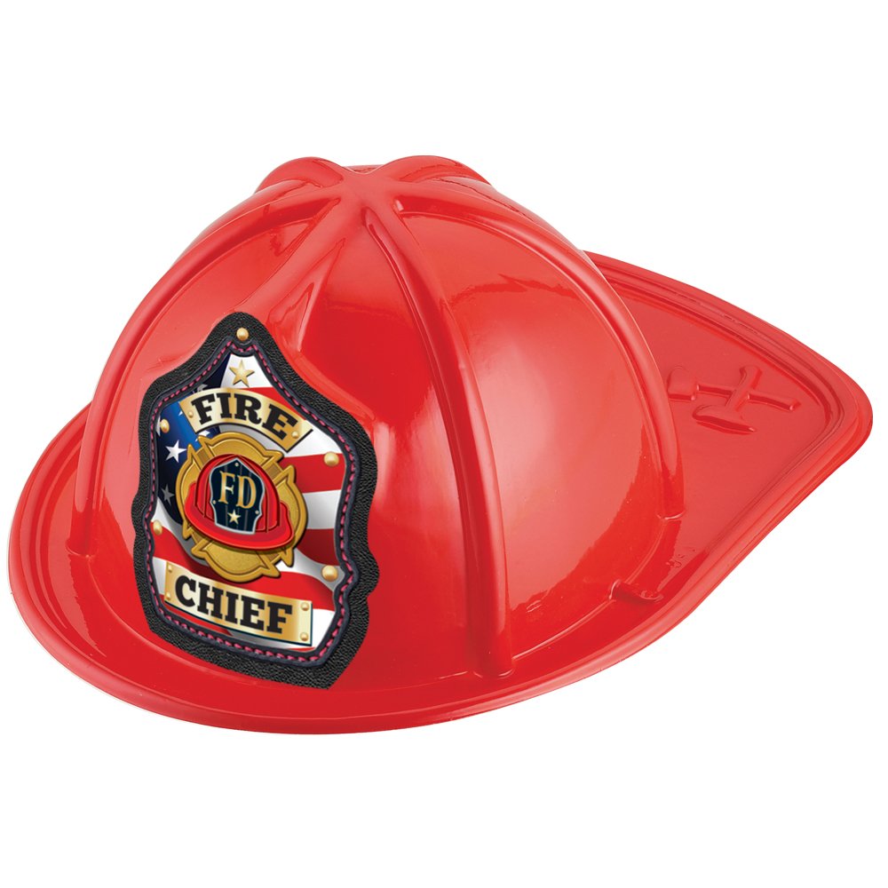 Red Patriotic Fire Chief Fire Hat
