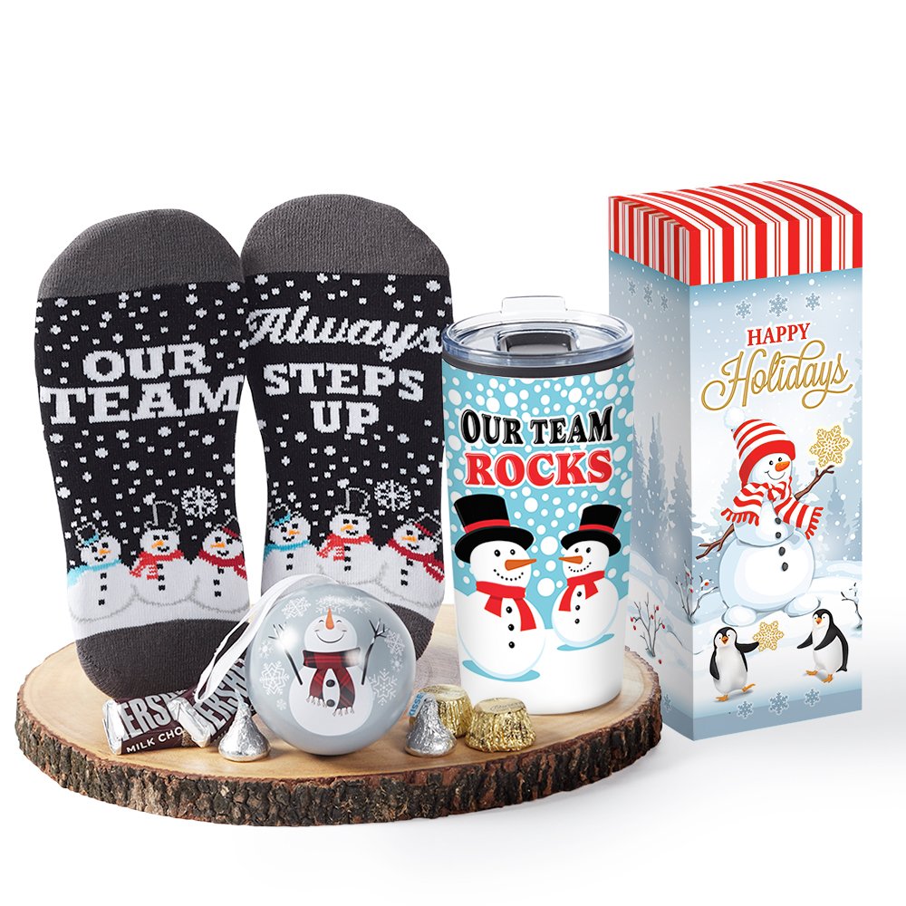 Our Team Rocks/Snowman Trio Gift Set in Holiday Gift Box