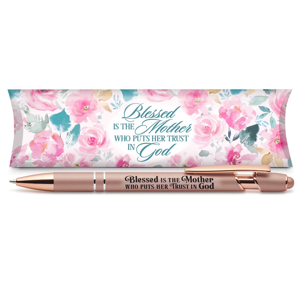 Blessed Is the Mother Who Puts Her Trust in God Rose-Gold Stylus Pen
