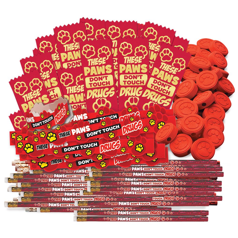 These Paws Don't Touch Drugs 400-Piece Theme Kit